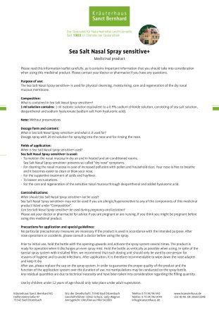 Seawater Nasal Spray sensitive+ 20 ml