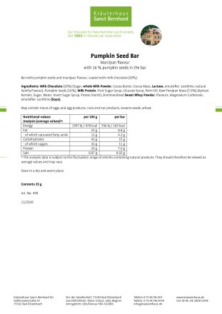 Pumpkin Seed Bar 35 g