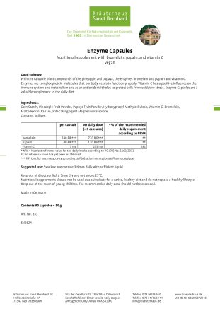 Enzyme Capsules 90 capsules