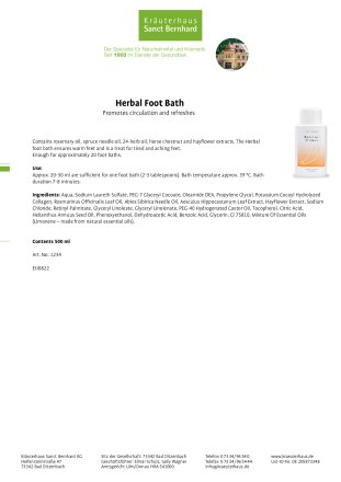 Herbal Footbath 500 ml