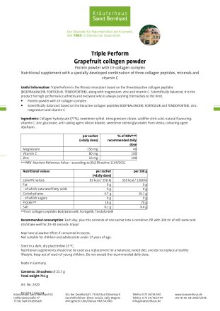 Triple Perform Grapefruit - 30 sachets with 26 g each