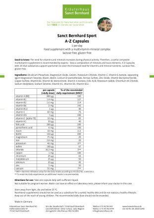 A-Z Capsules 150 capsules for 5 months