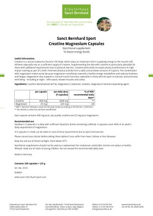 Creatine-Magnesium Capsules 200 capsules