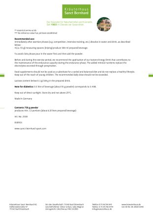 Protein Drink Regeneration Turbo Booster Pomegranate: 750 g