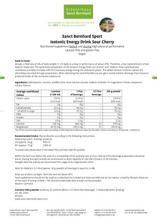 Isotonic Energy Drink 900 g Peach-Passion: 900 g