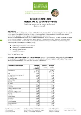 Protein XXL 92 Strawberry-Vanilla: 450 g