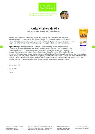 Vitality Skin Milk Vitality Skin Milk 500 ml