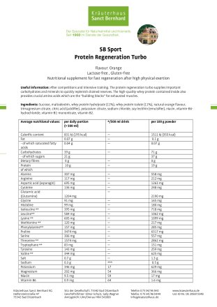 Protein Drink Regeneration Turbo Booster Pomegranate: 750 g