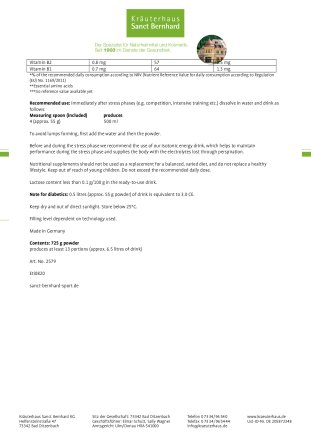 Protein Drink Regeneration Turbo Booster Pomegranate: 750 g