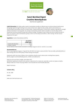 Creatine Monohydrate Creatine Monohydrate