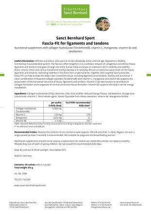 Fascia-Fit for ligaments and tendons 30 sachets for 1 month