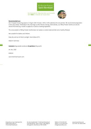 Whey Protein Vanilla Whey Protein Vanilla 1000g